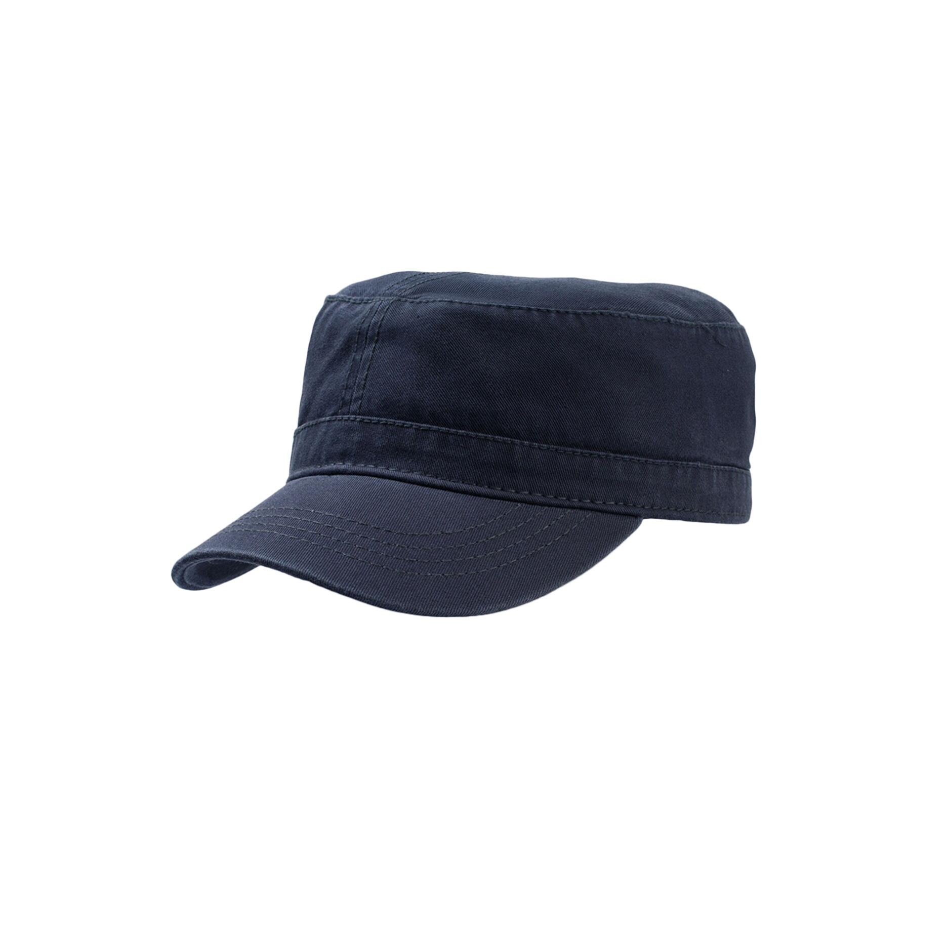 Mixed cotton twill military cap (Navy blue)