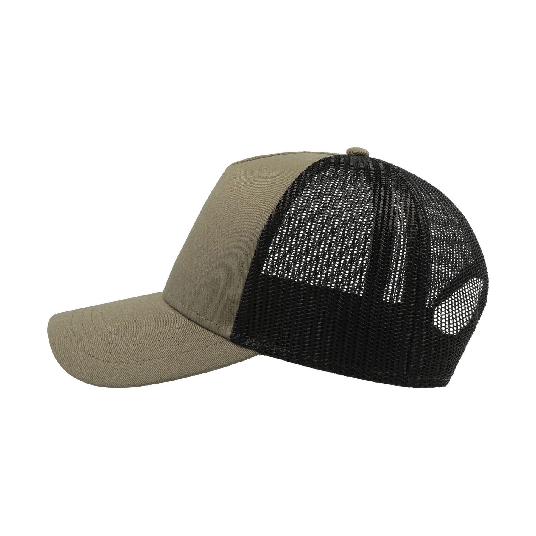 Casquette Style Trucker RAPPER Mixte (Olive / Noir) 3/5