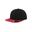 Snap Back flacher Schirm 6 Panel Kappe Damen und Herren Schwarz/Rot