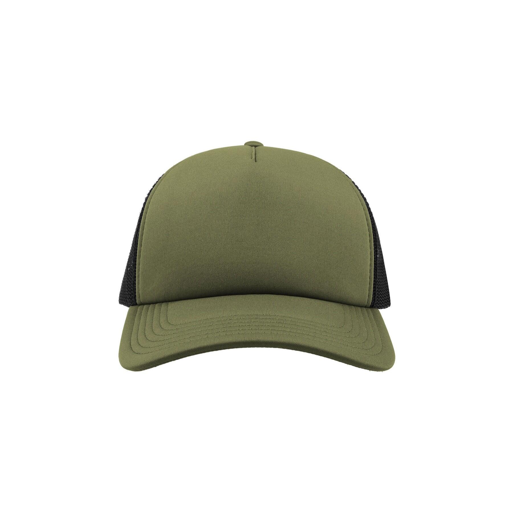 Rapper 5 Panel Trucker Cap (Olive/Black) 5/5