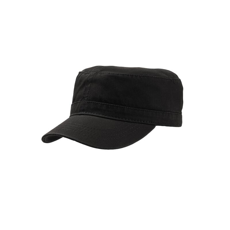 Casquette militaire en serge de coton Mixte (Noir)