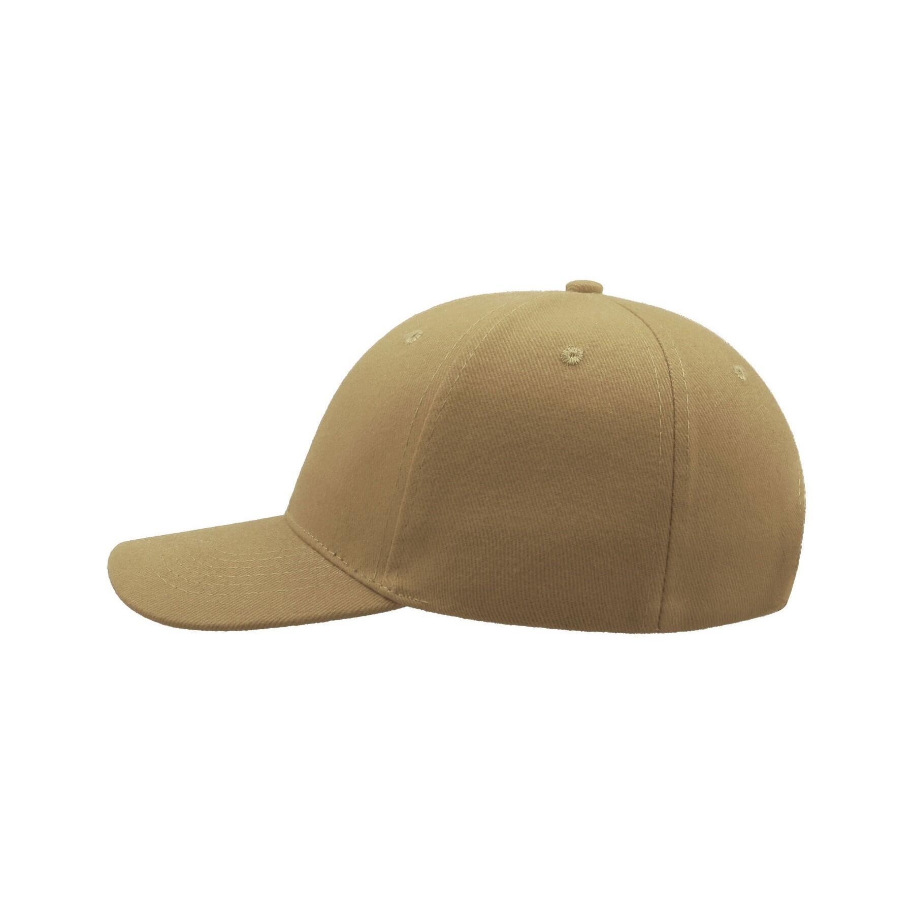 Liberty gebürstete 6 Panel Kappe, Baumwolle Damen und Herren Khaki 3/5
