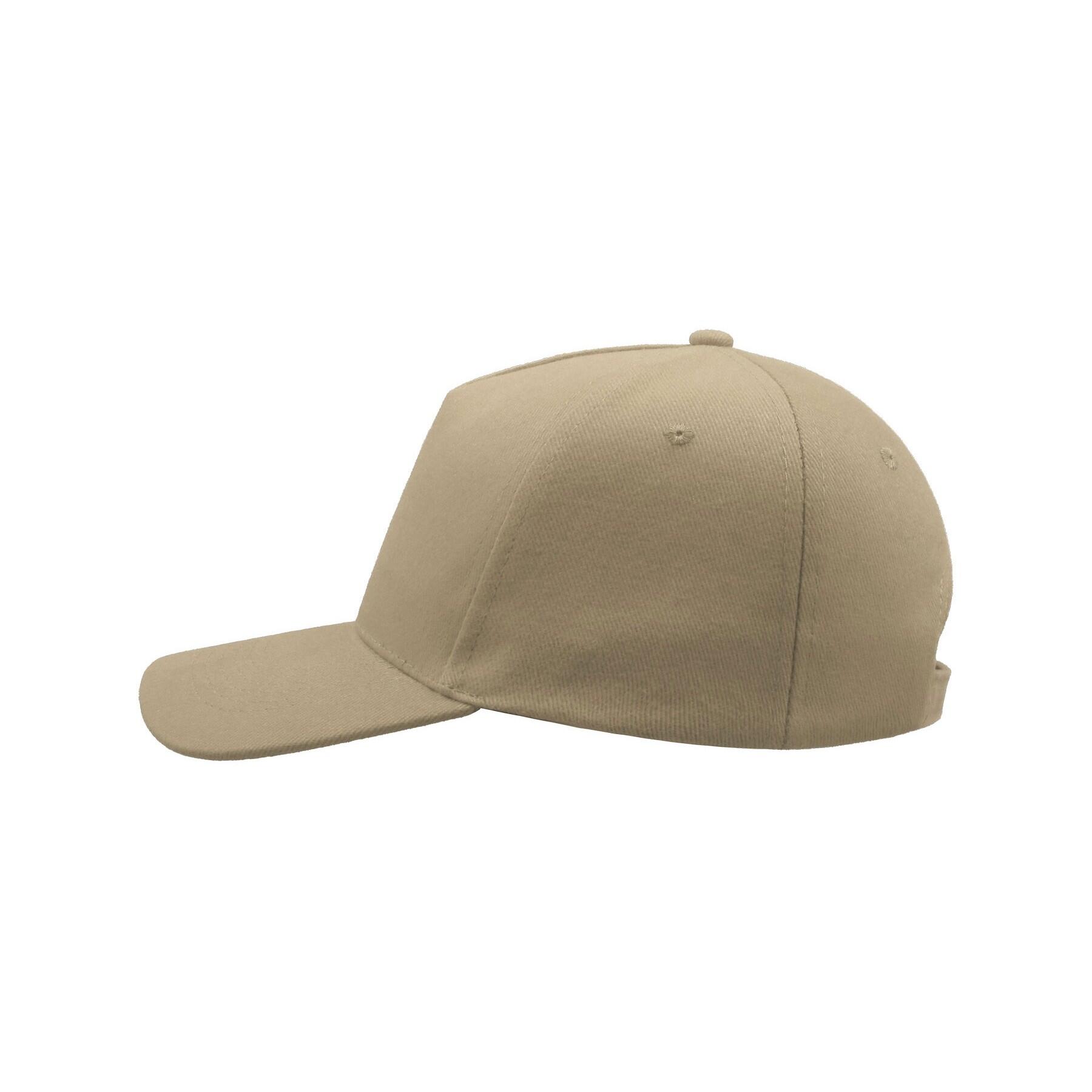 Liberty Five Buckle Heavy Brush Cotton 5 Panel Cap (Khaki) 3/5