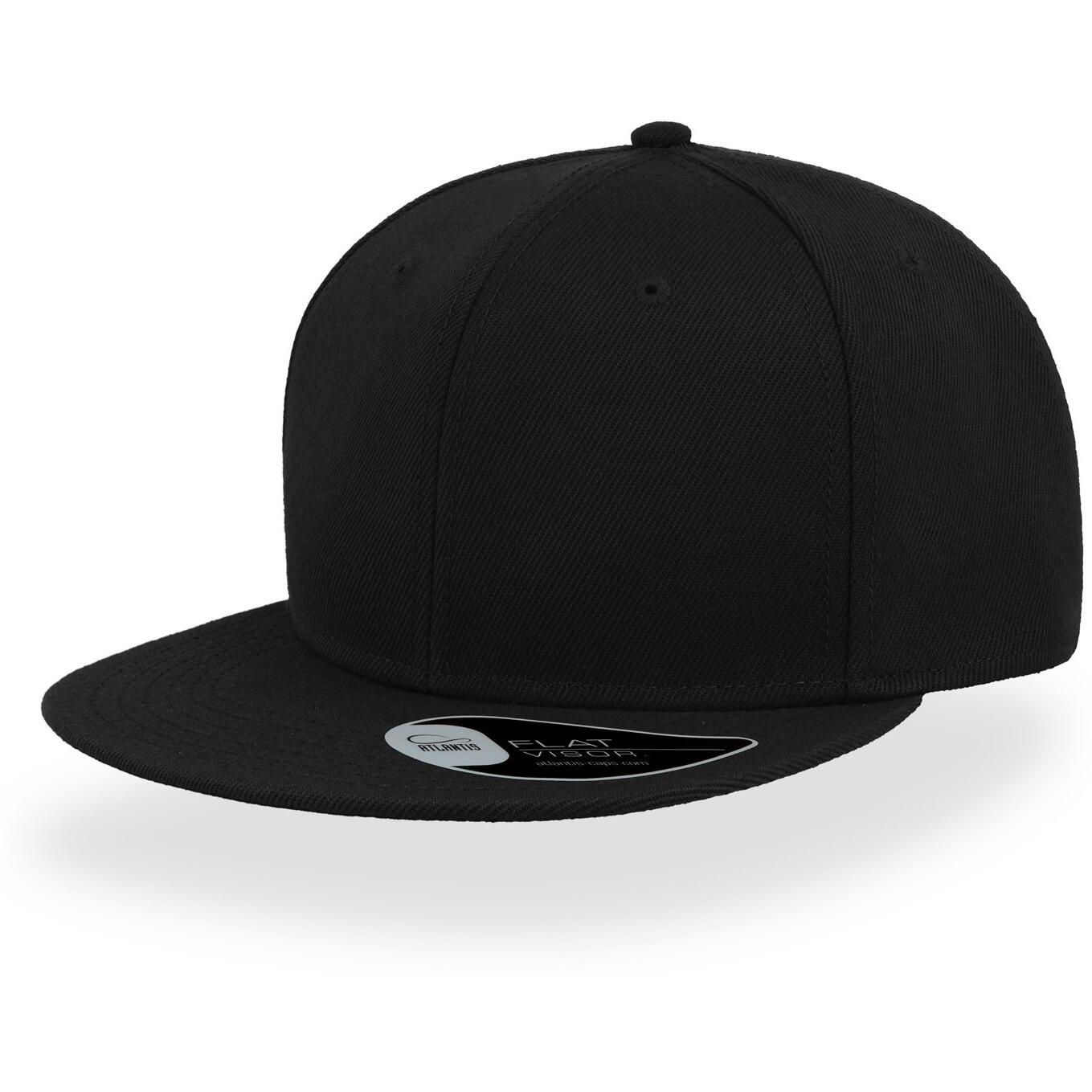 Children's flat peak cap (Black)