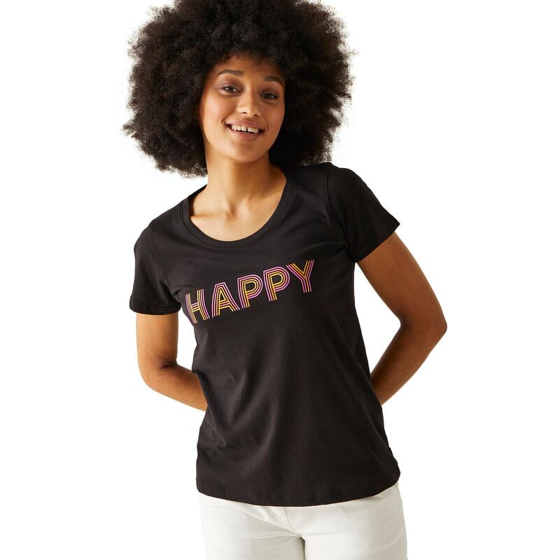 Camiseta Fingal VIII Enjoy Every Moment para Mujer Negro