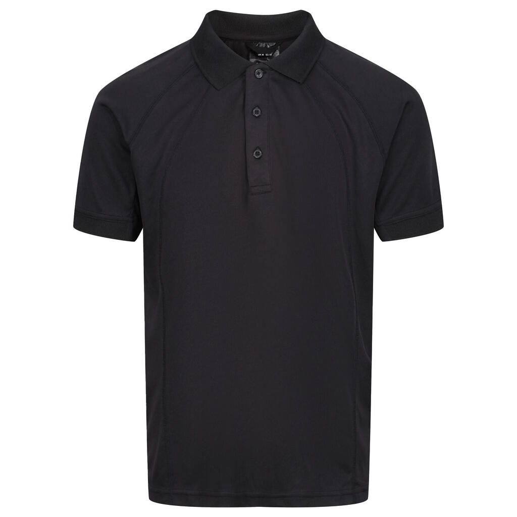 Professional Mens Coolweave Short Sleeve Polo Shirt (Black)