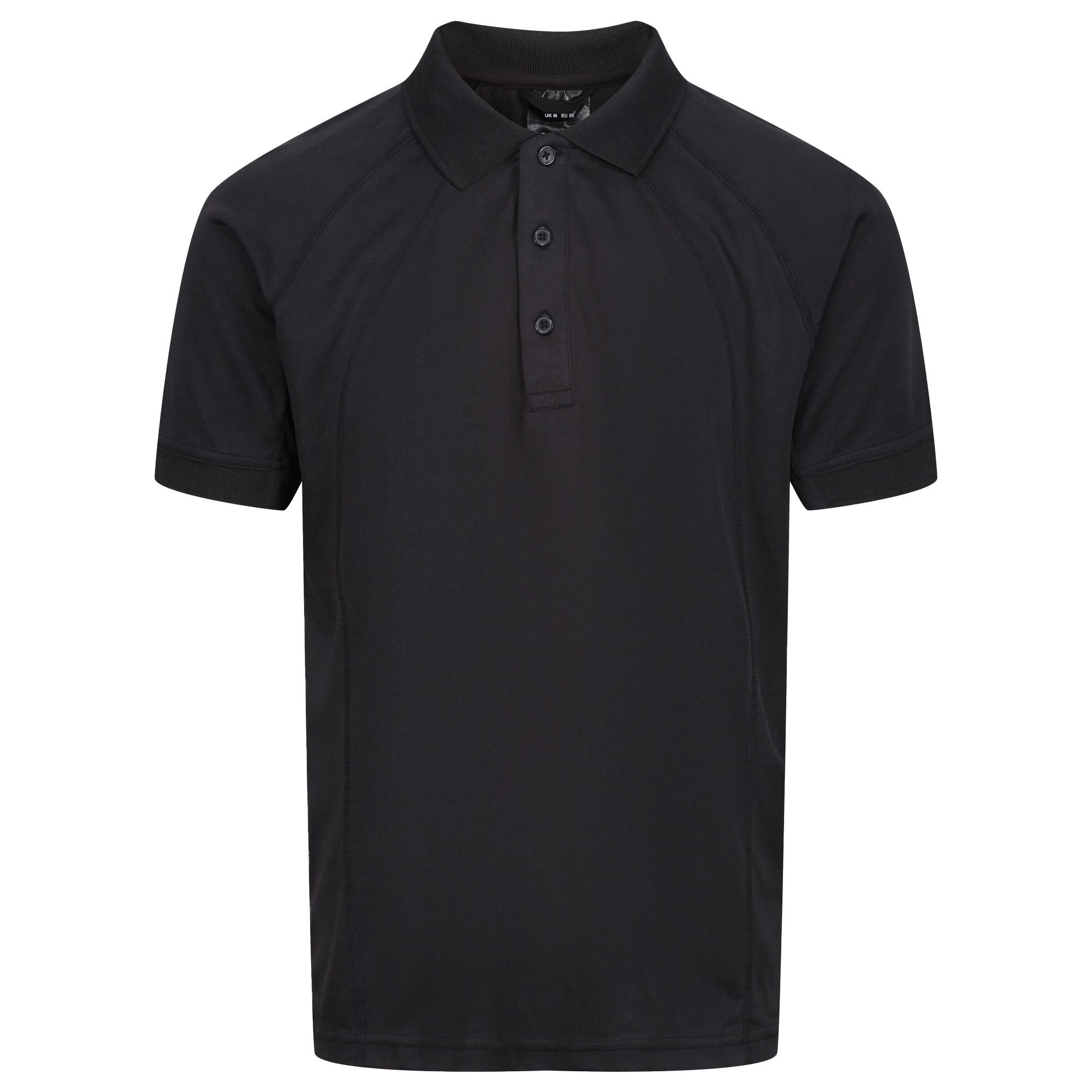 REGATTA Polo de manga corta modelo Coolweave para hombre Negro