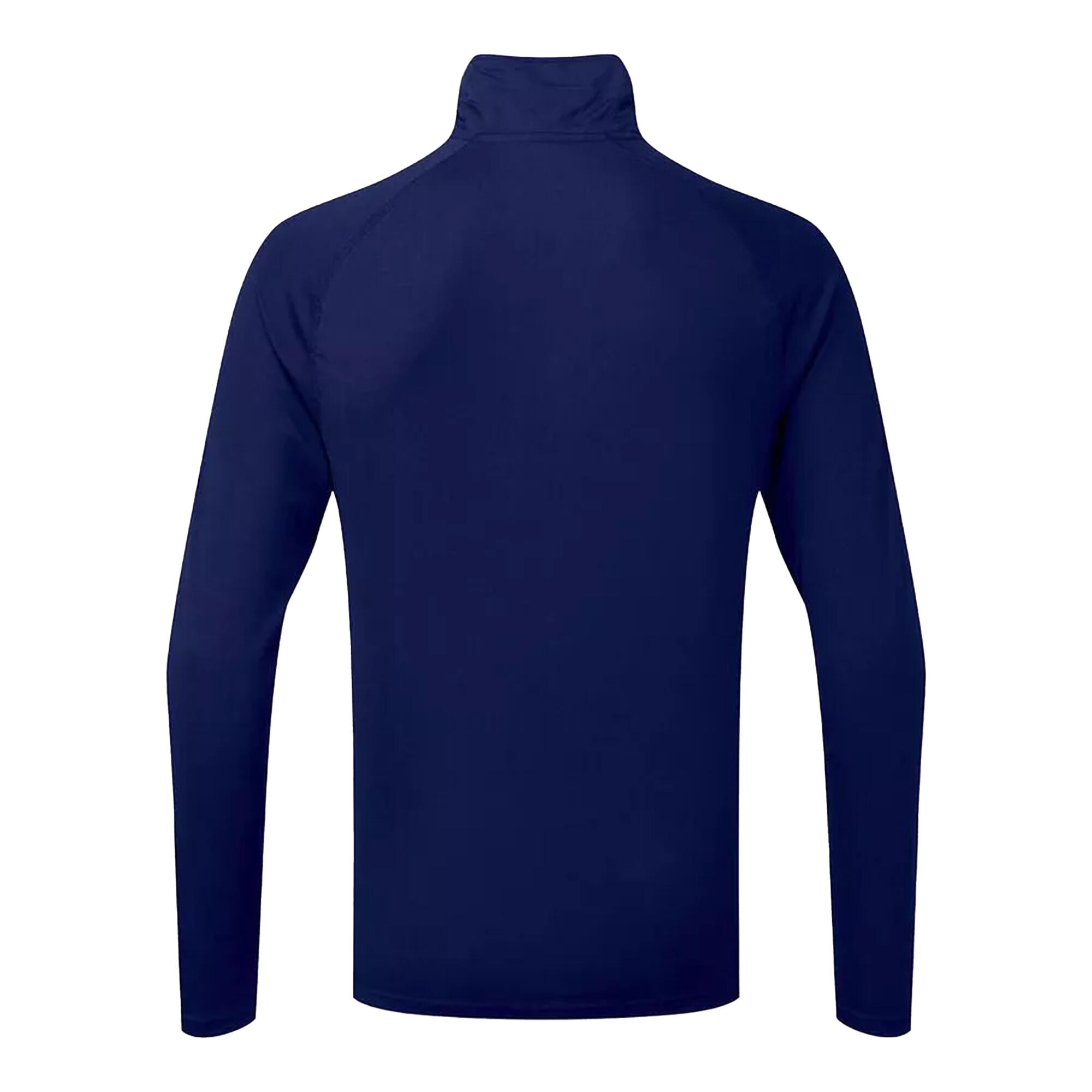 Womens/Ladies Long Sleeve Performance Quarter Zip Top (Navy/White) 2/3