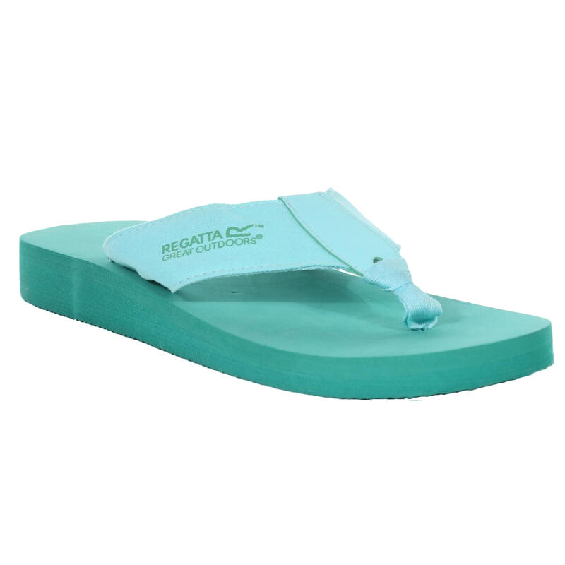 Dames Catarina teenslippers (Turquoise/Oceaangolf)