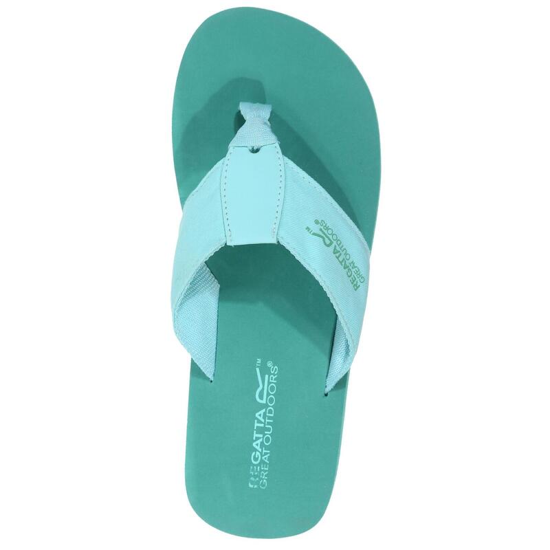 Dames Catarina teenslippers (Turquoise/Oceaangolf)