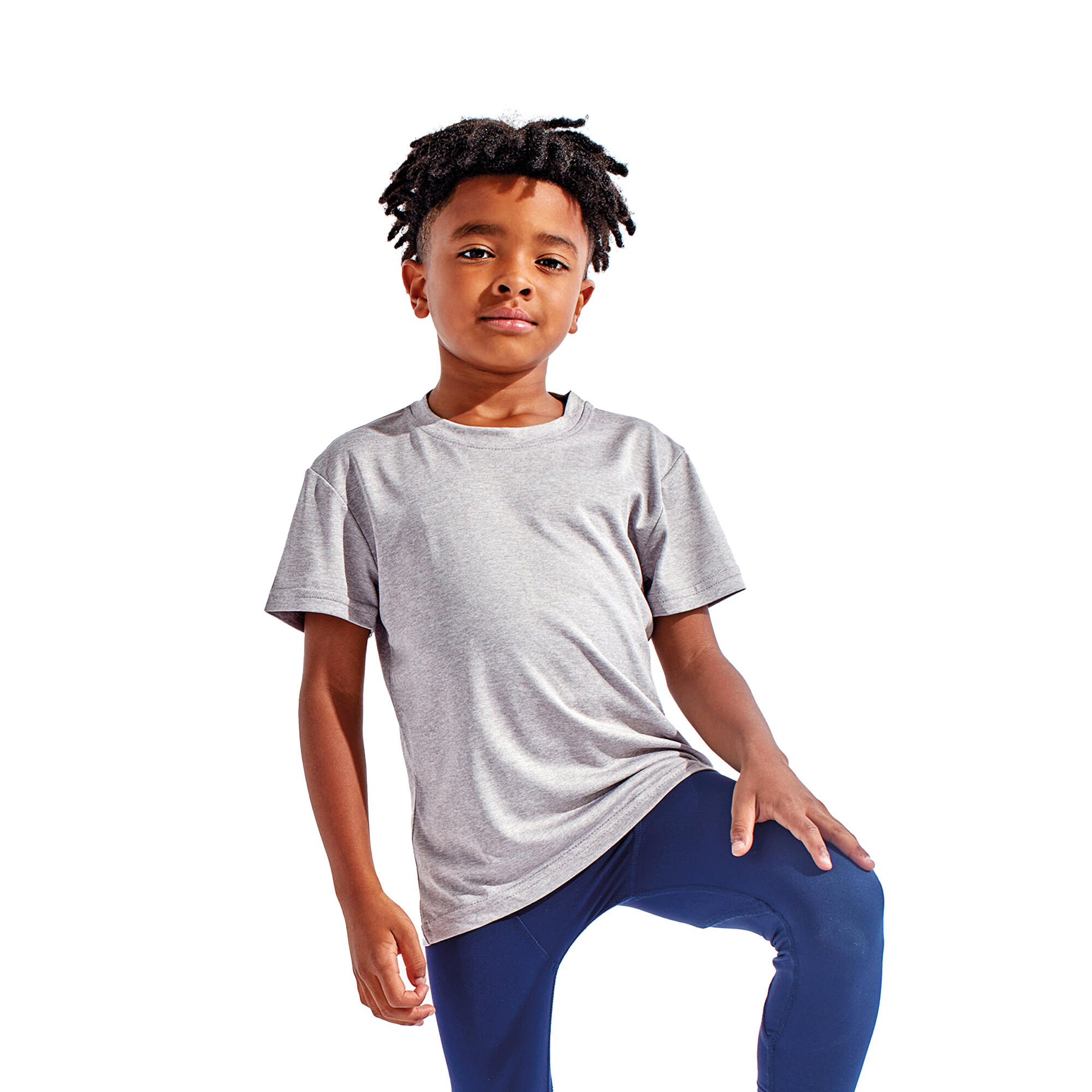 Unisex Childrens/Kids Performance TShirt (Silver Melange) 3/3