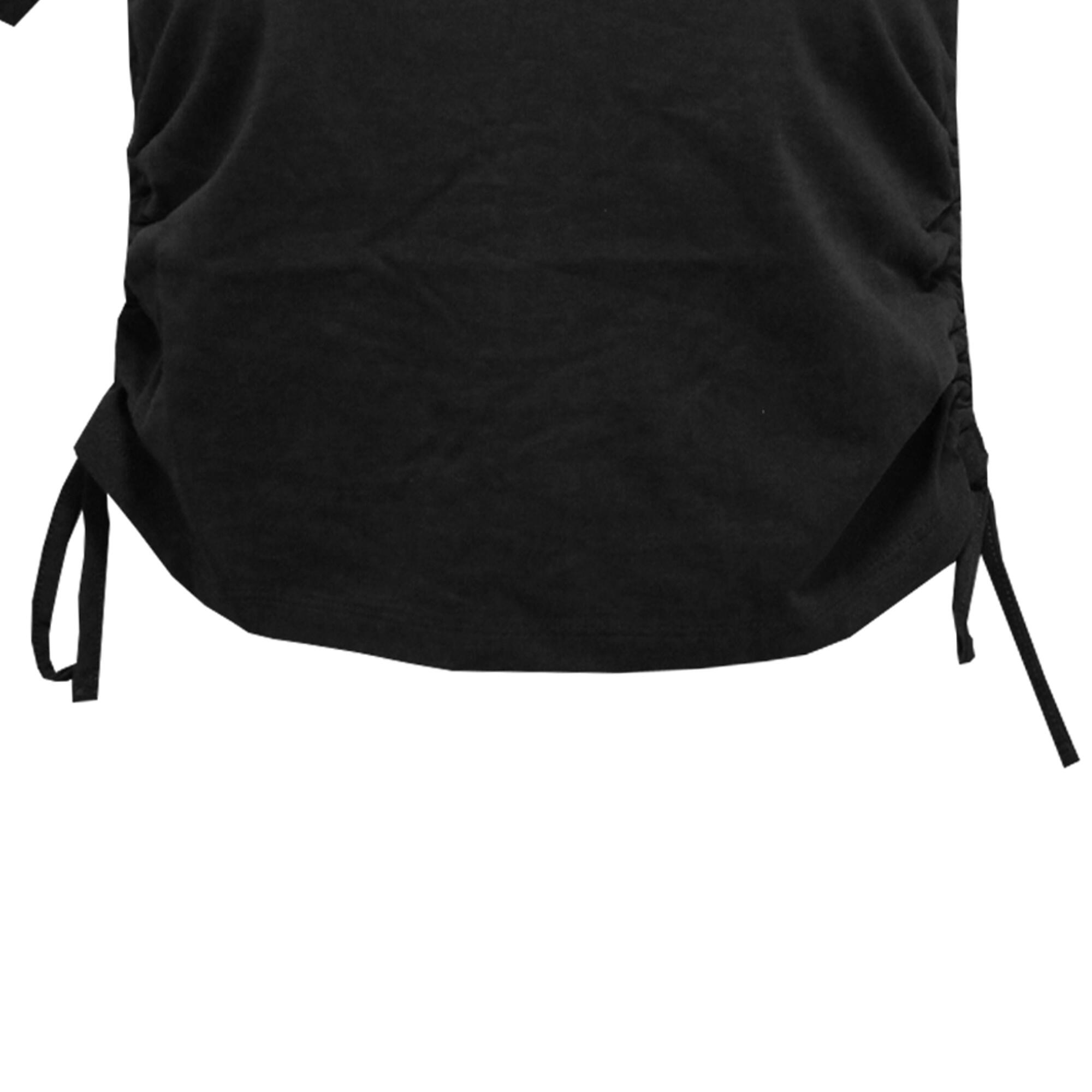 Womens/Ladies Ruched Crop Top (Black) 3/3