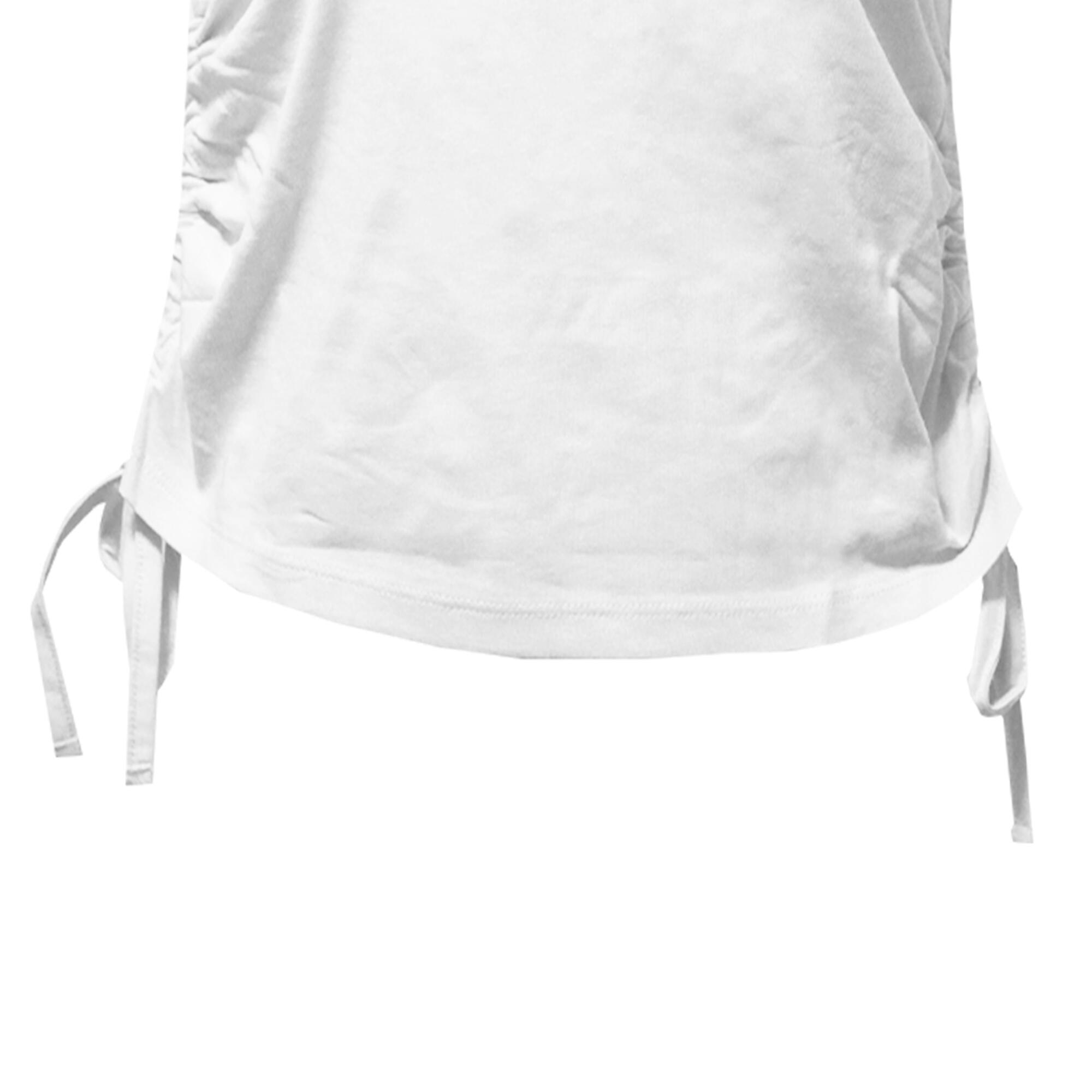 Womens/Ladies Ruched Crop Top (White) 3/3