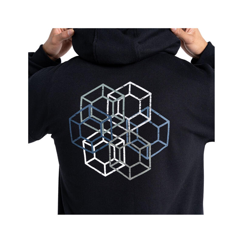 Sudadera Distinctly Geométrico para Hombre Negro