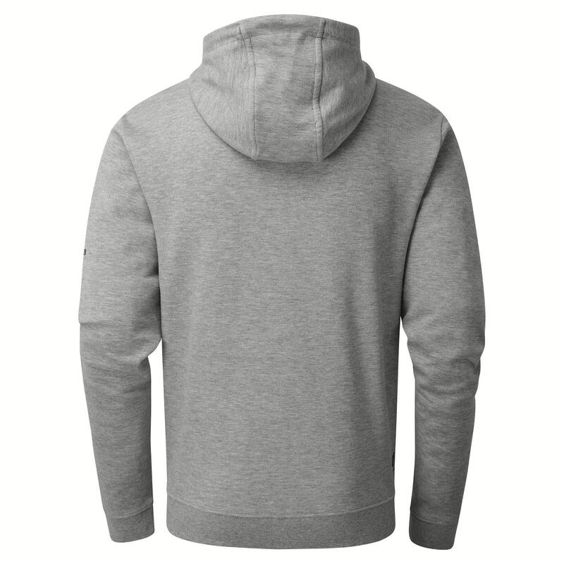 "Modulus" Hoodie mit durchgehendem Reißverschluss für Herren Aschgrau