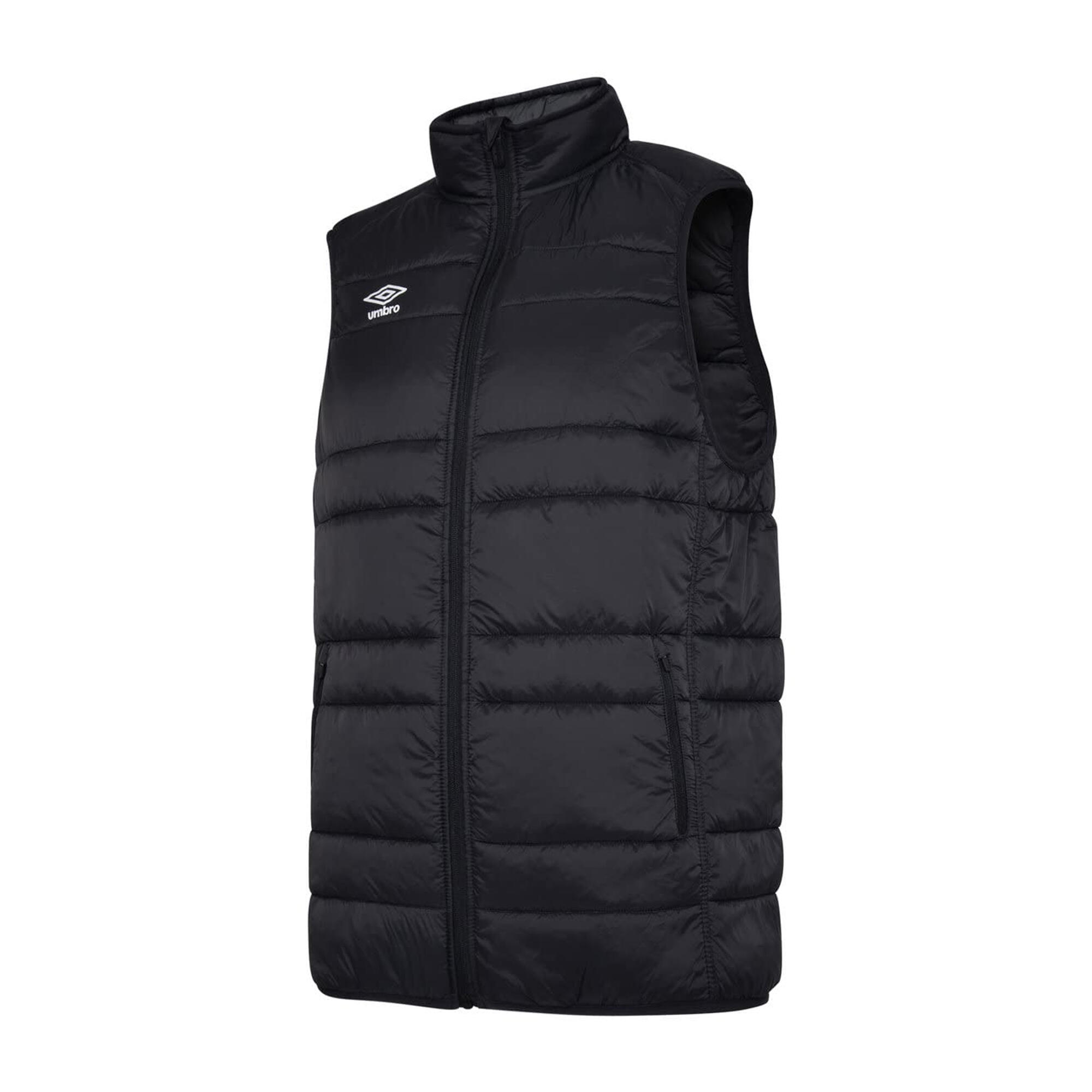 UMBRO Mens Club Essential Gilet (Black/White)