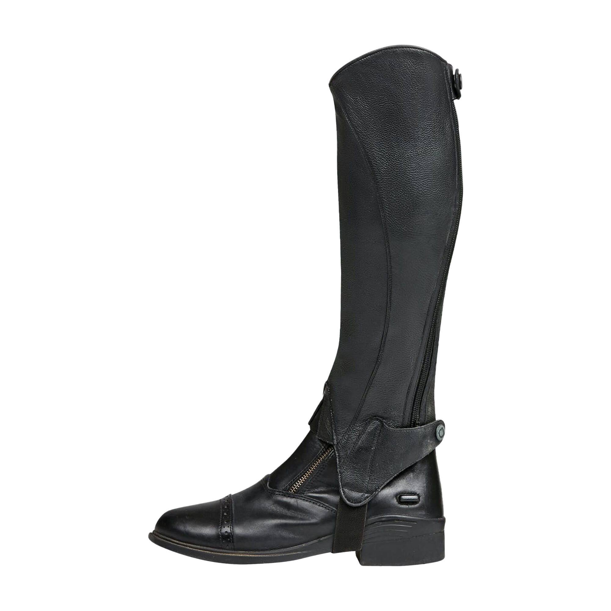 DUBLIN Unisex Adult Opulent Leather Half Chaps (Black)
