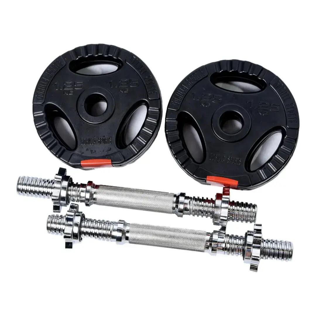 Set gantere reglabile din ciment cu grip de 10 KG 2/2