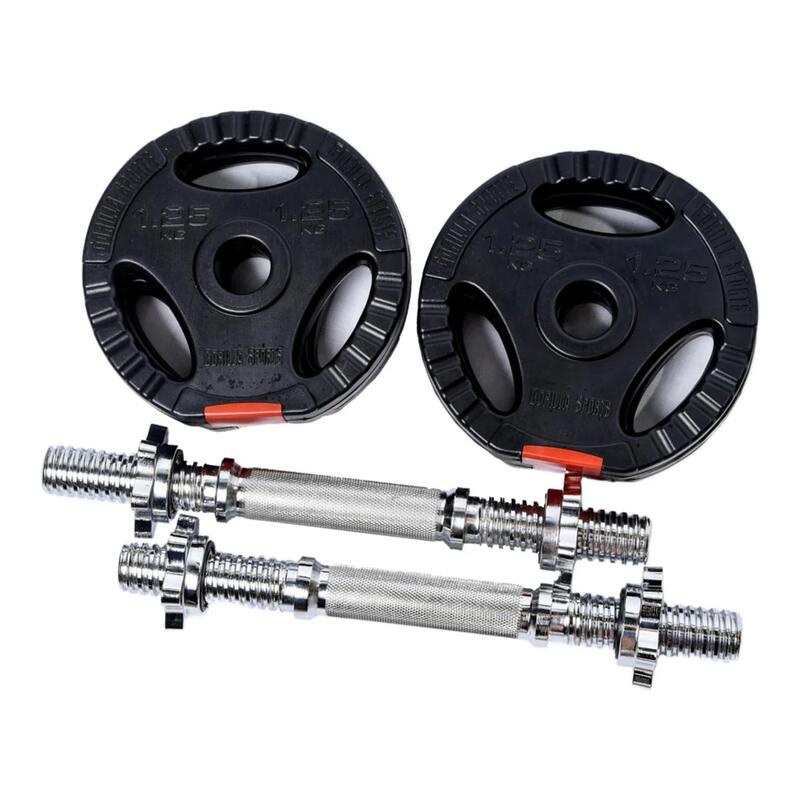 Set gantere reglabile din ciment cu grip de 10 KG