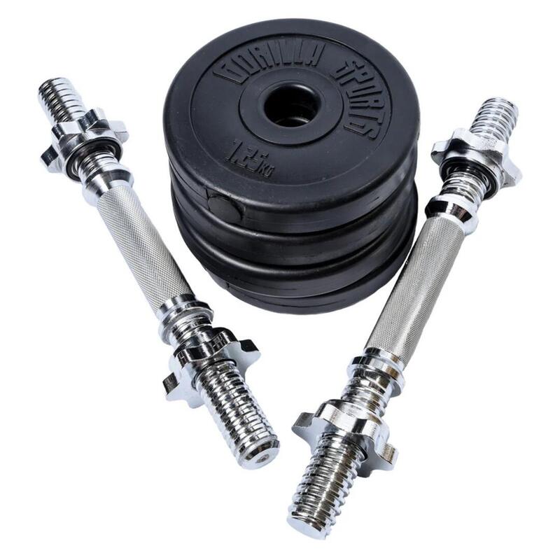 Set gantere reglabile 10 kg cu discuri din ciment