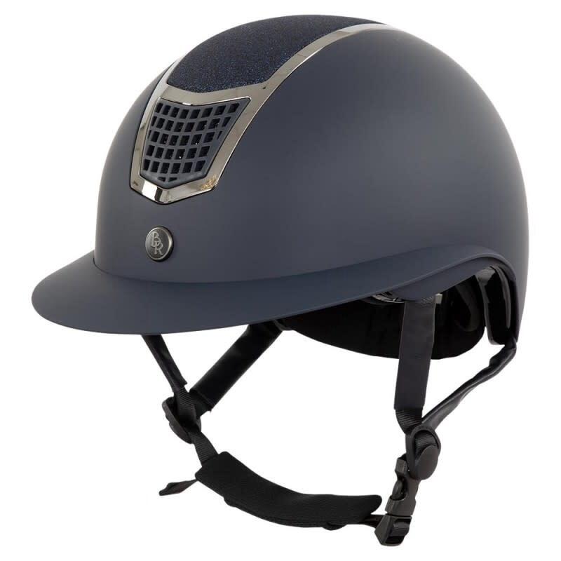 Casco da equitazione con paillettes e visiera polo BR Equitation Lambda Plus Gli