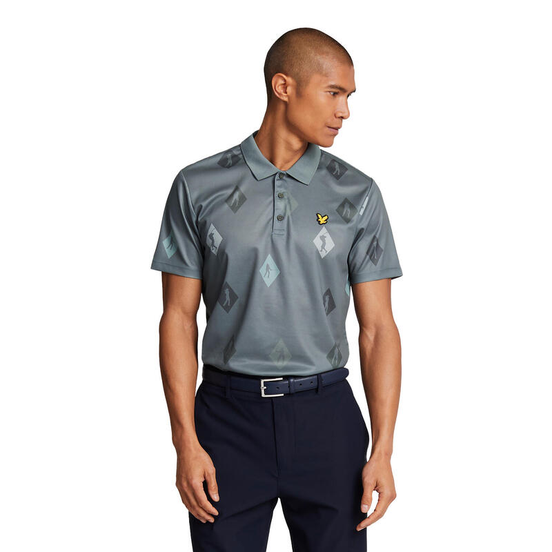 Poloshirt für Herren Kaktus-Grün