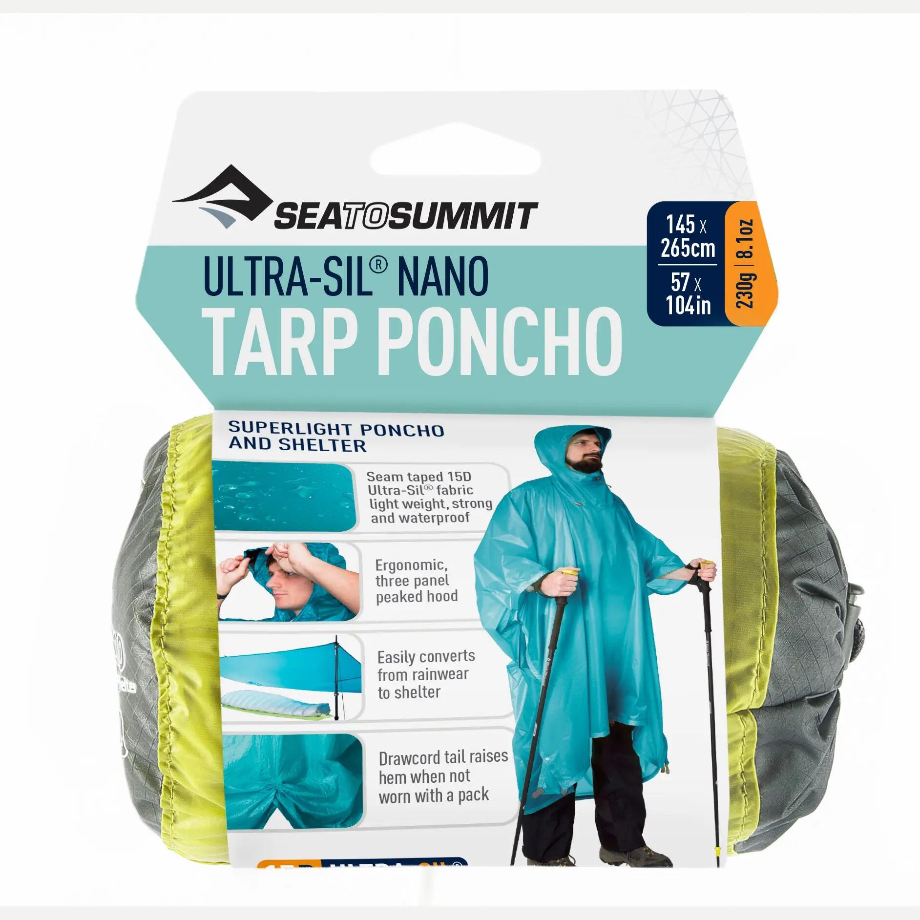 Sea to Summit Ultra-Sil Nano Tarp Poncho Lime -  2