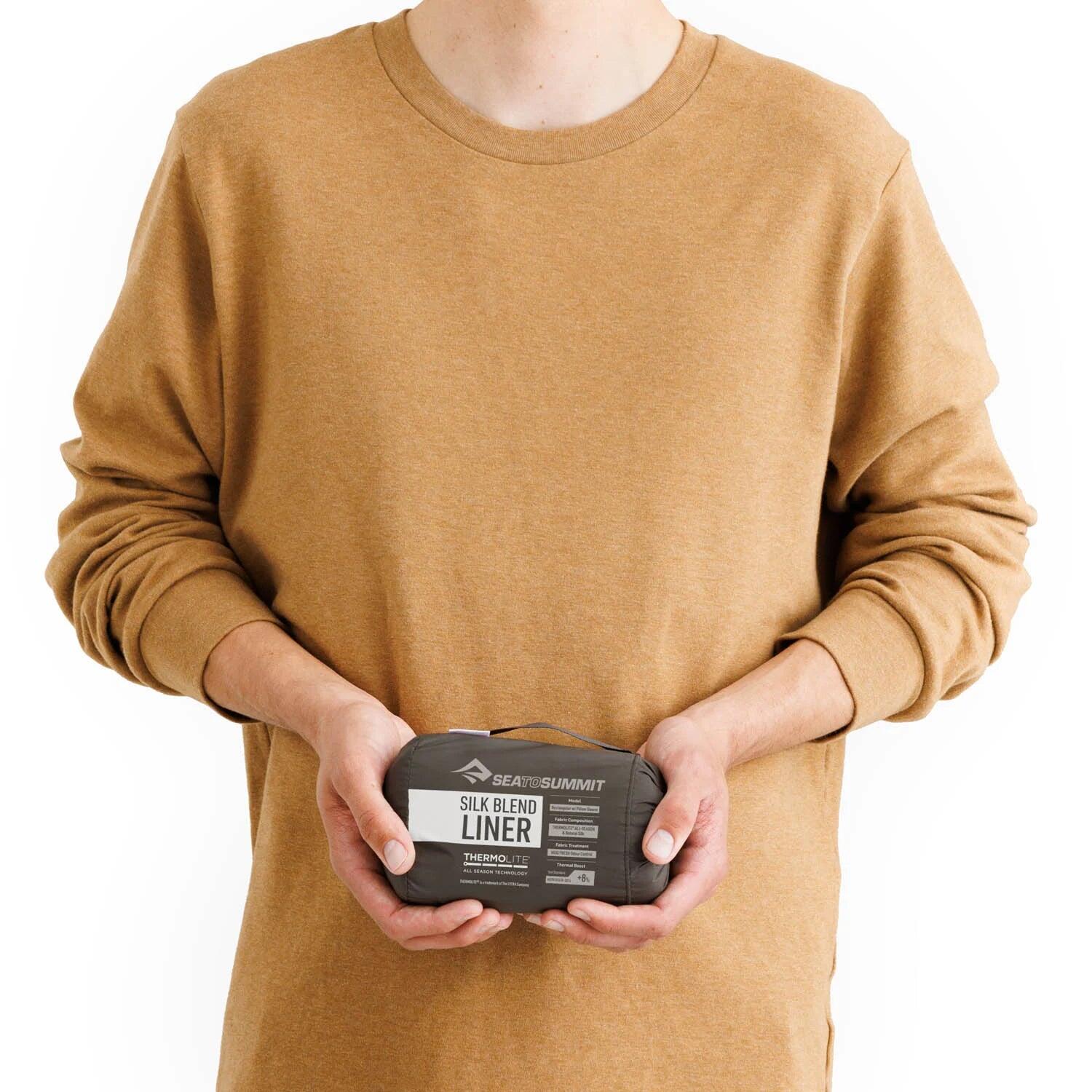 Sea to Summit Silk Blend Sleeping Bag Liner - Rectangular with Pillow Sleeve