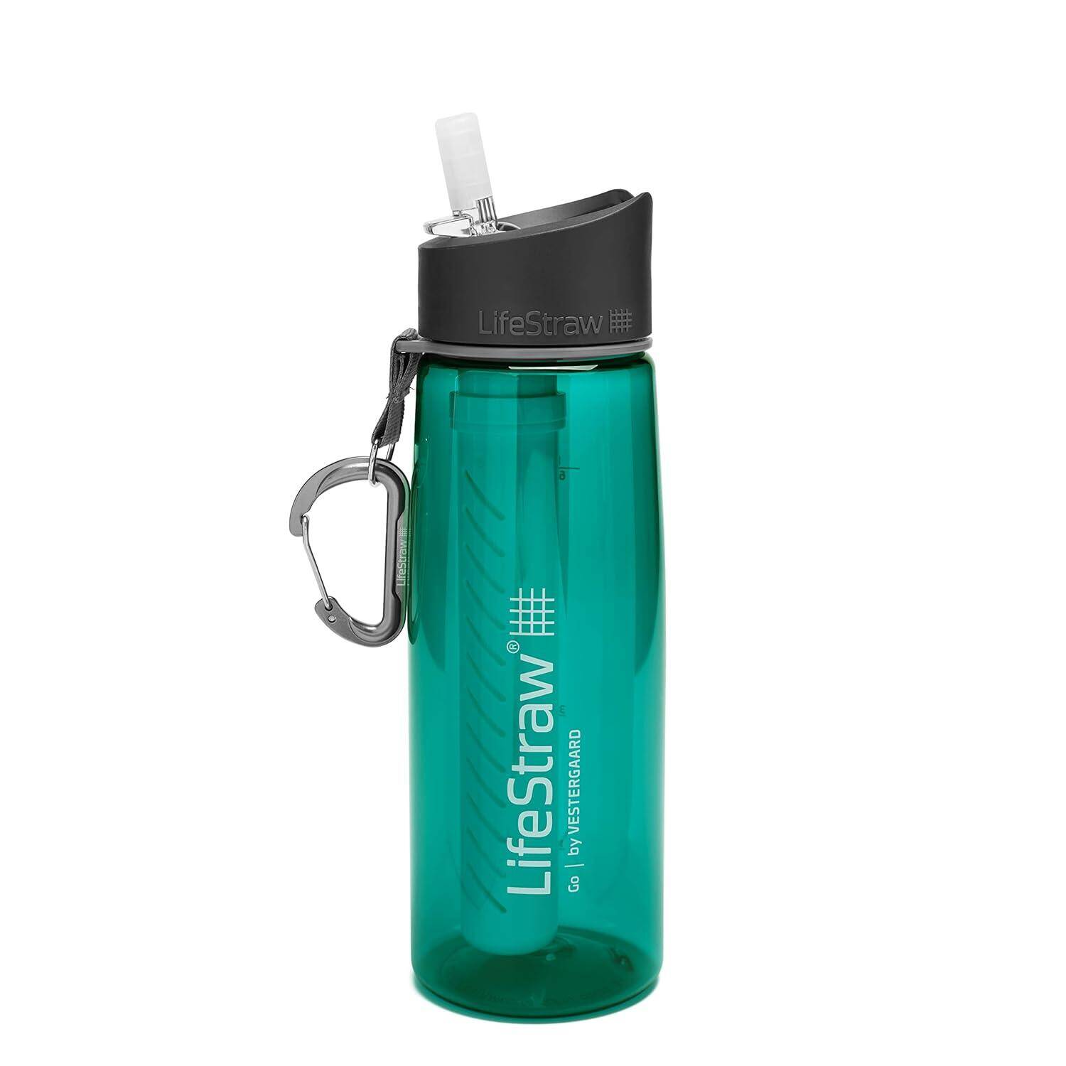 Go 2-Stage Water Filter Bottle - 650 ml with Activated Carbon Filter -  1