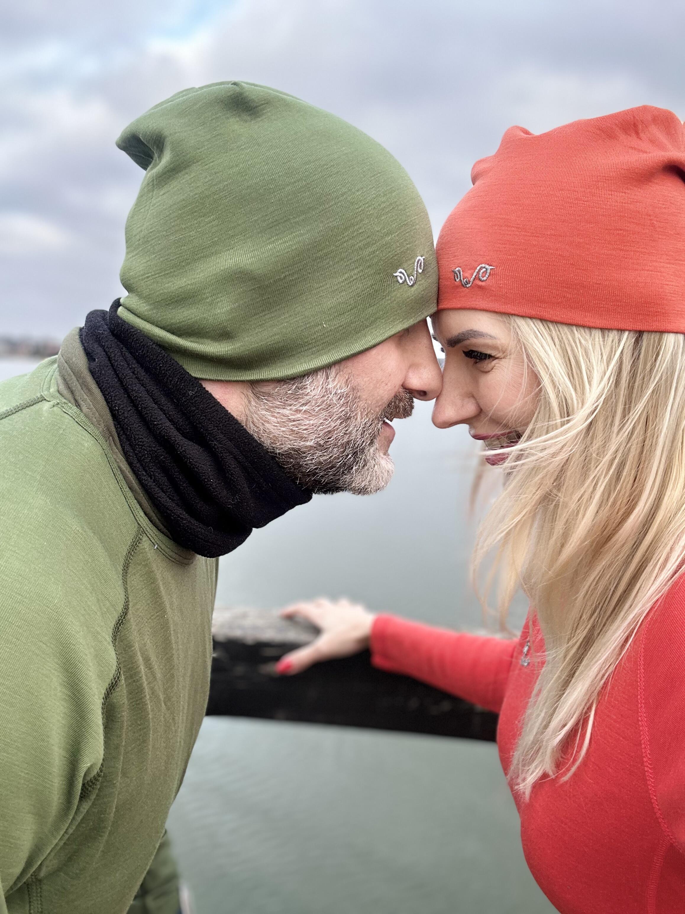 Czapka trekkingowa z 100% wełny merino Zielony 2/4