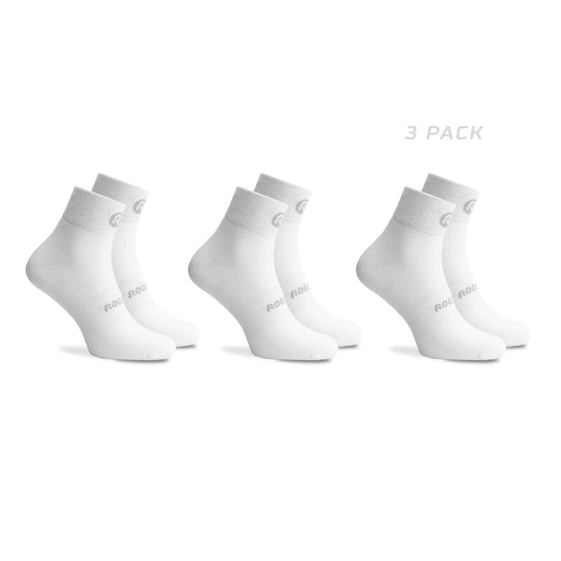 Cyclisme Chaussettes de Vélo Hommes et Femmes 3-pack - Sans Coutures - Blanc