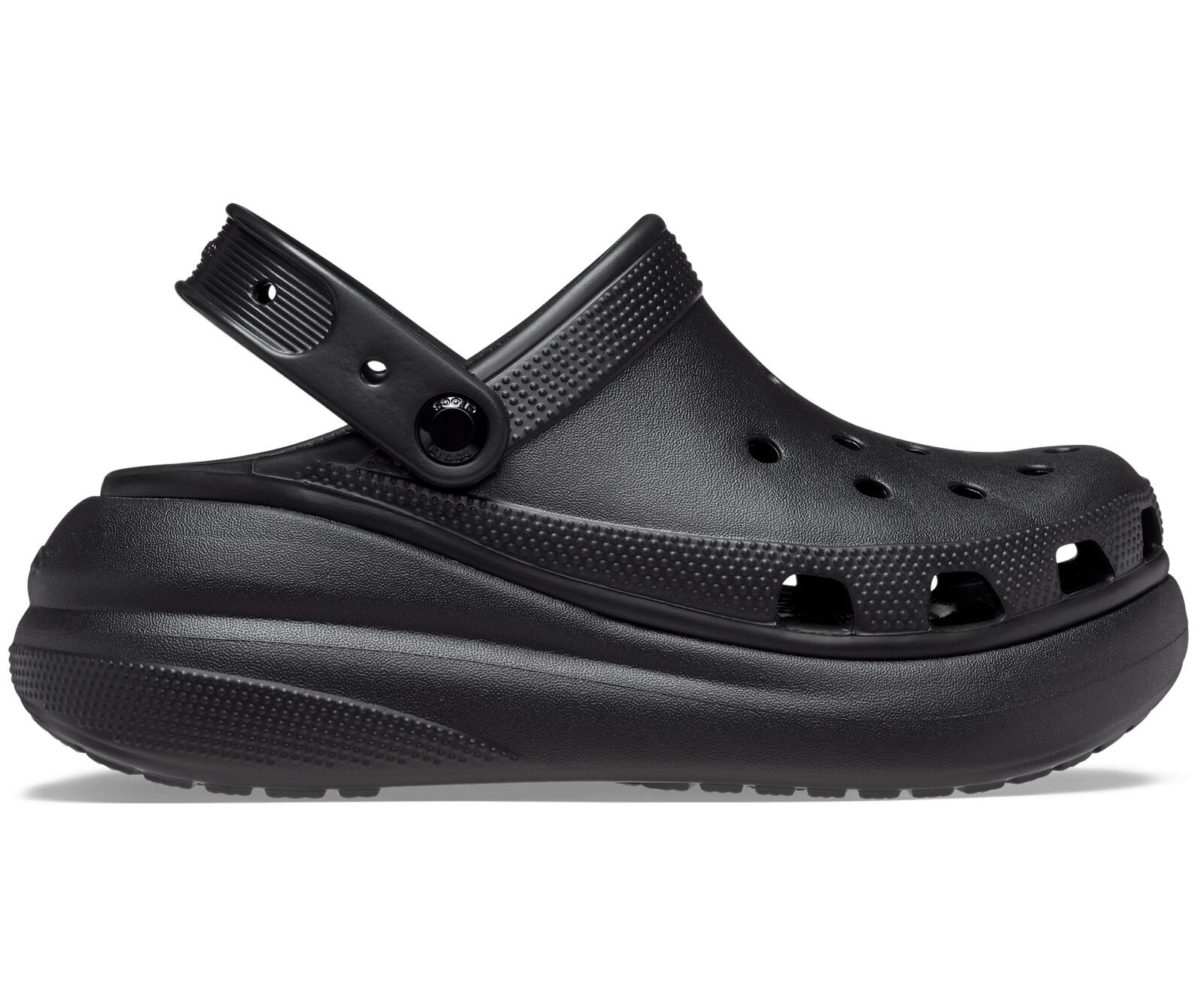 Crocs Classic Crush Platform Clog Sandals Black