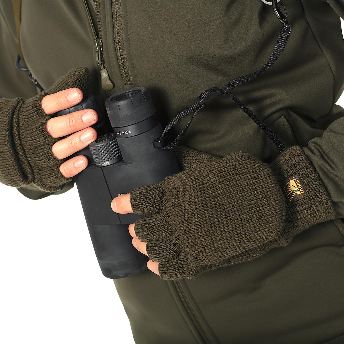 Unisex Jagdhandschuhe Tagart Tatra gefüttert mit offenen Fingern 3/3