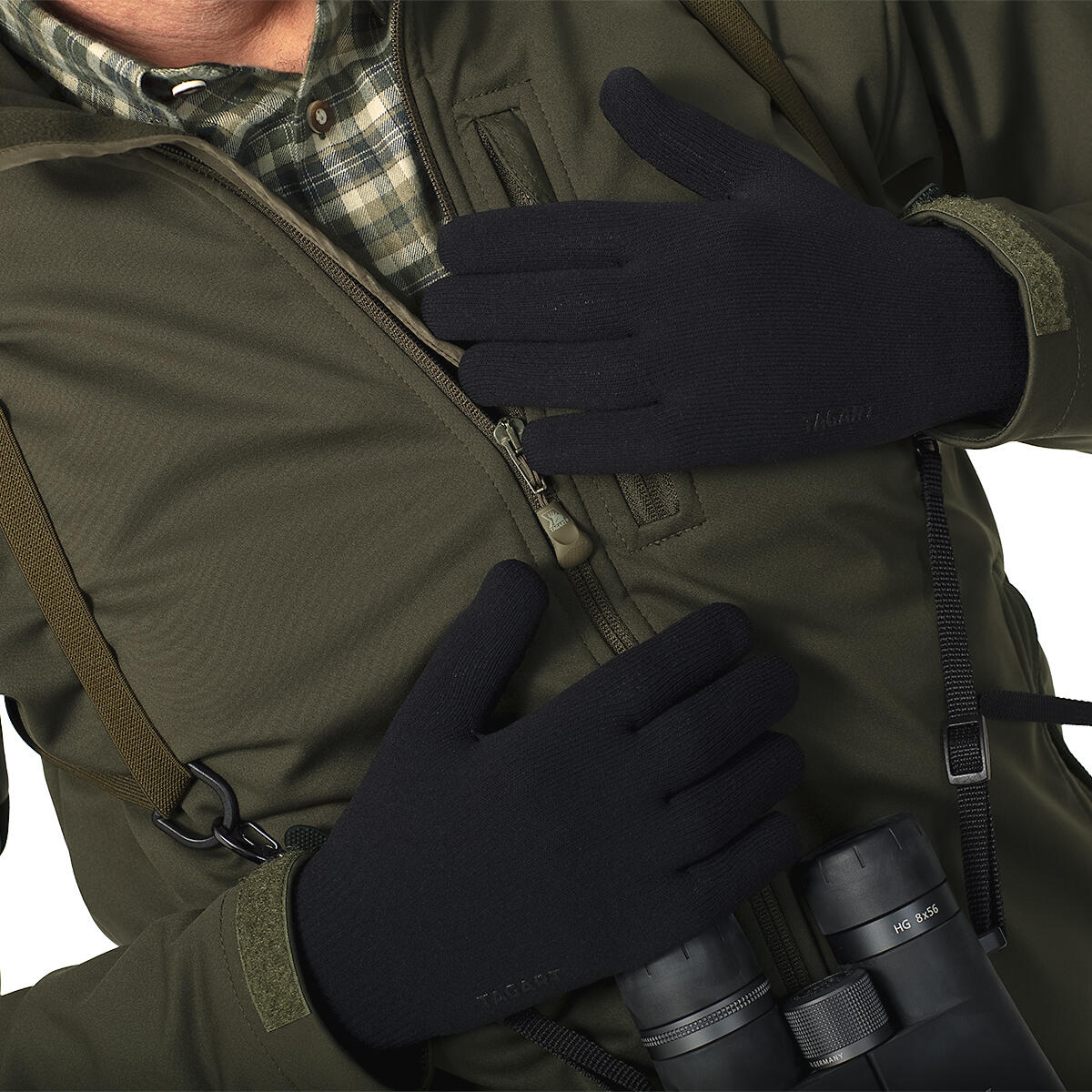 Gants de chasse pour hommes Tagart Grip Black avec membrane 3/4