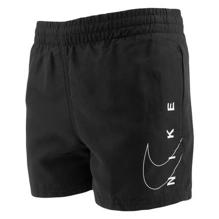 Short de bain garçon Nike Split Logo Lap 4" Volley Noir