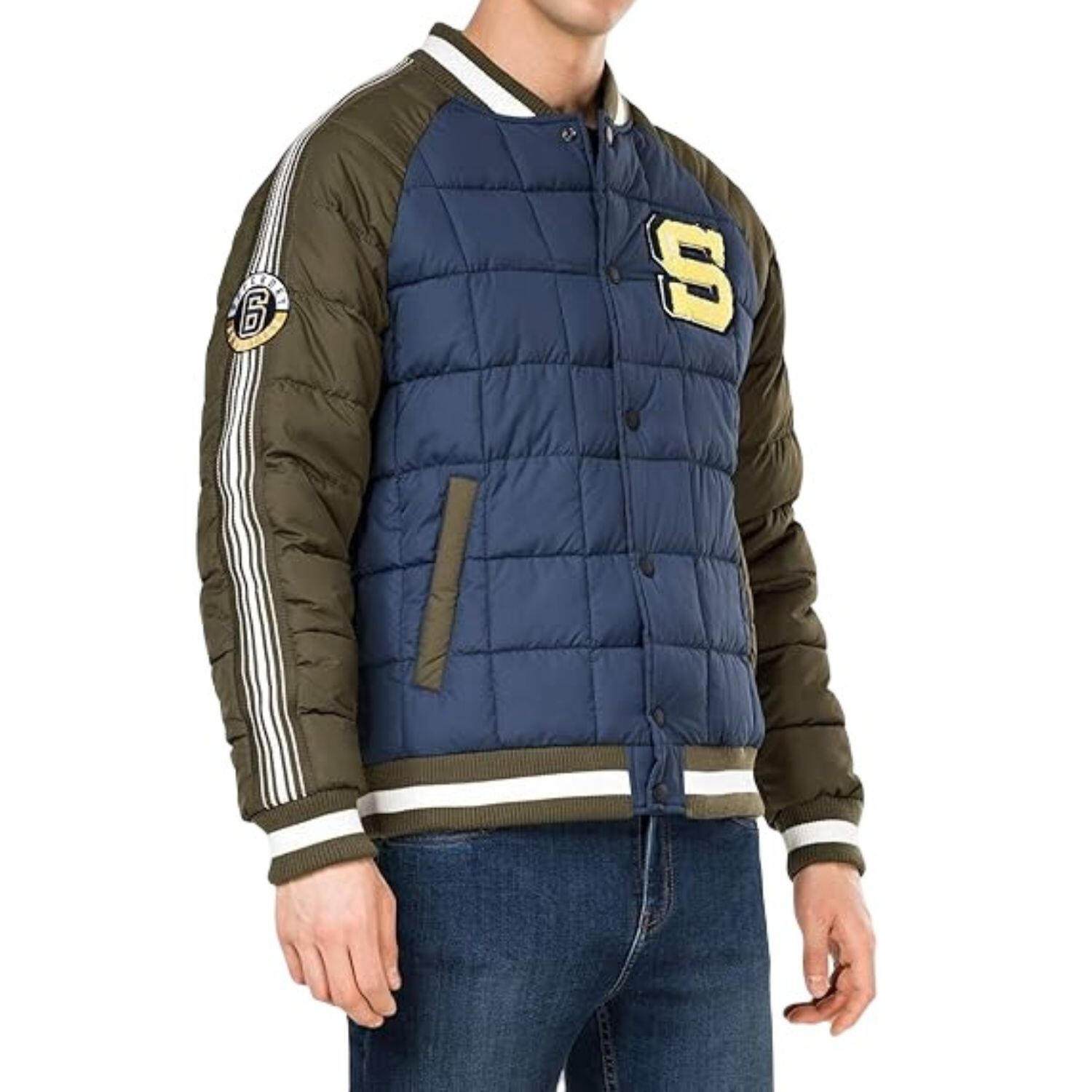 Superdry - Superdry Hommes Superdry Kyan Box Box Quilt Bomber Sports Jacket - Blouson - Bleu - 42 M/l - Decathlon