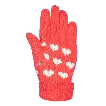Gants Motif/style Cœurs MARY Fille (Fraise)
