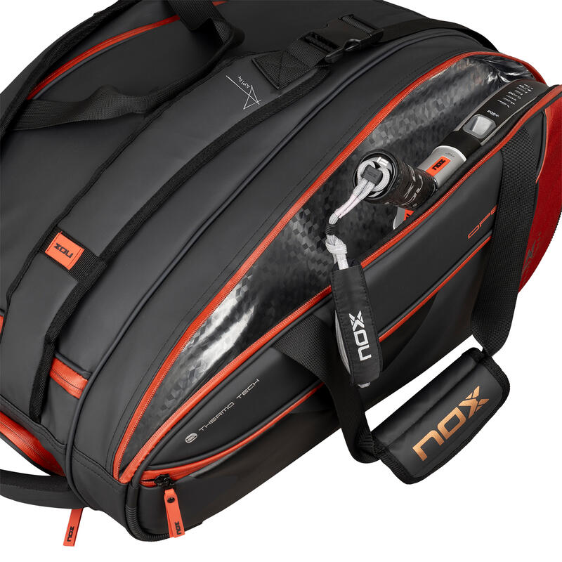 Padelbag Nox Luxury Open Series Black Red Bpopenblre