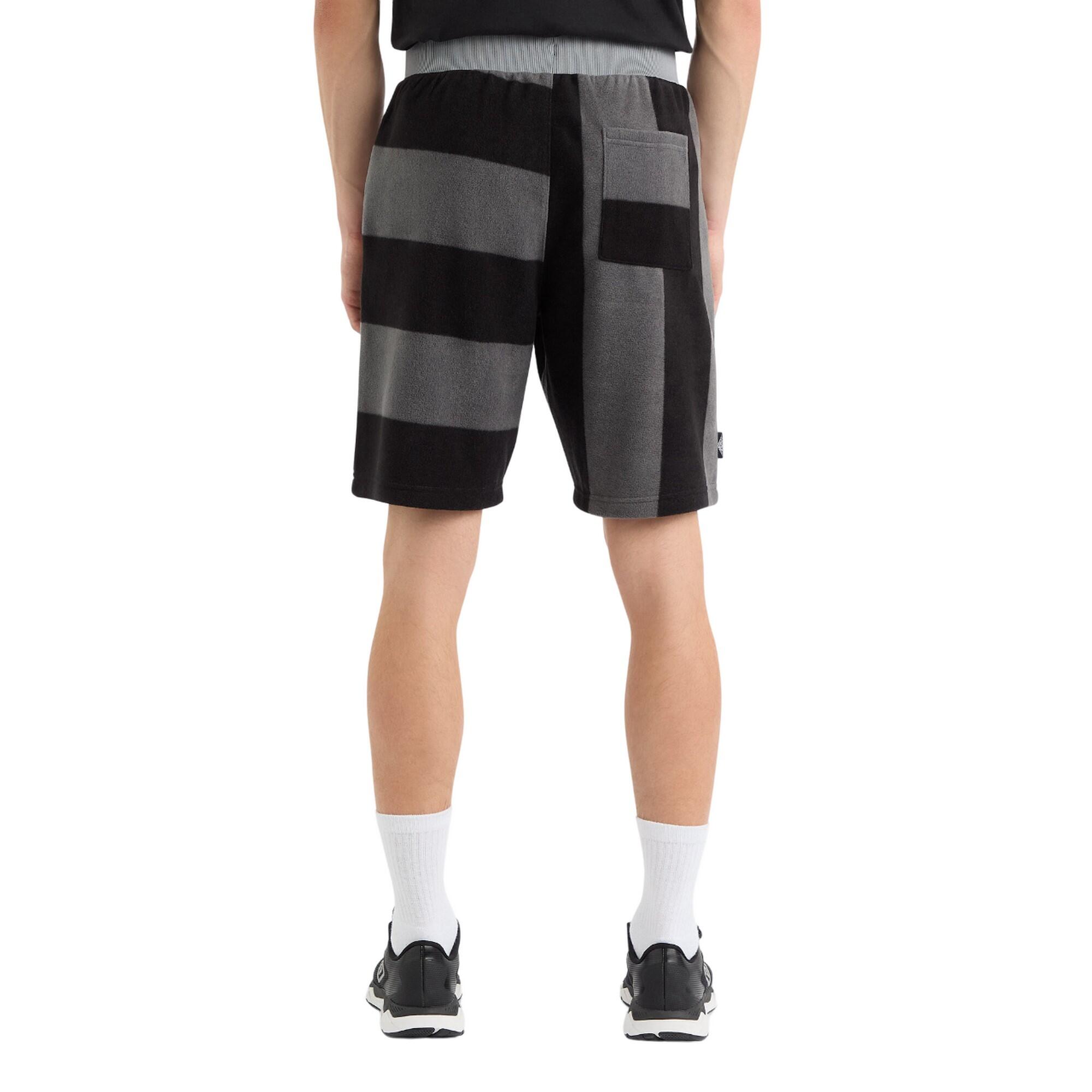 Mens Multi Stripe Panelled Shorts (Monument) 2/4