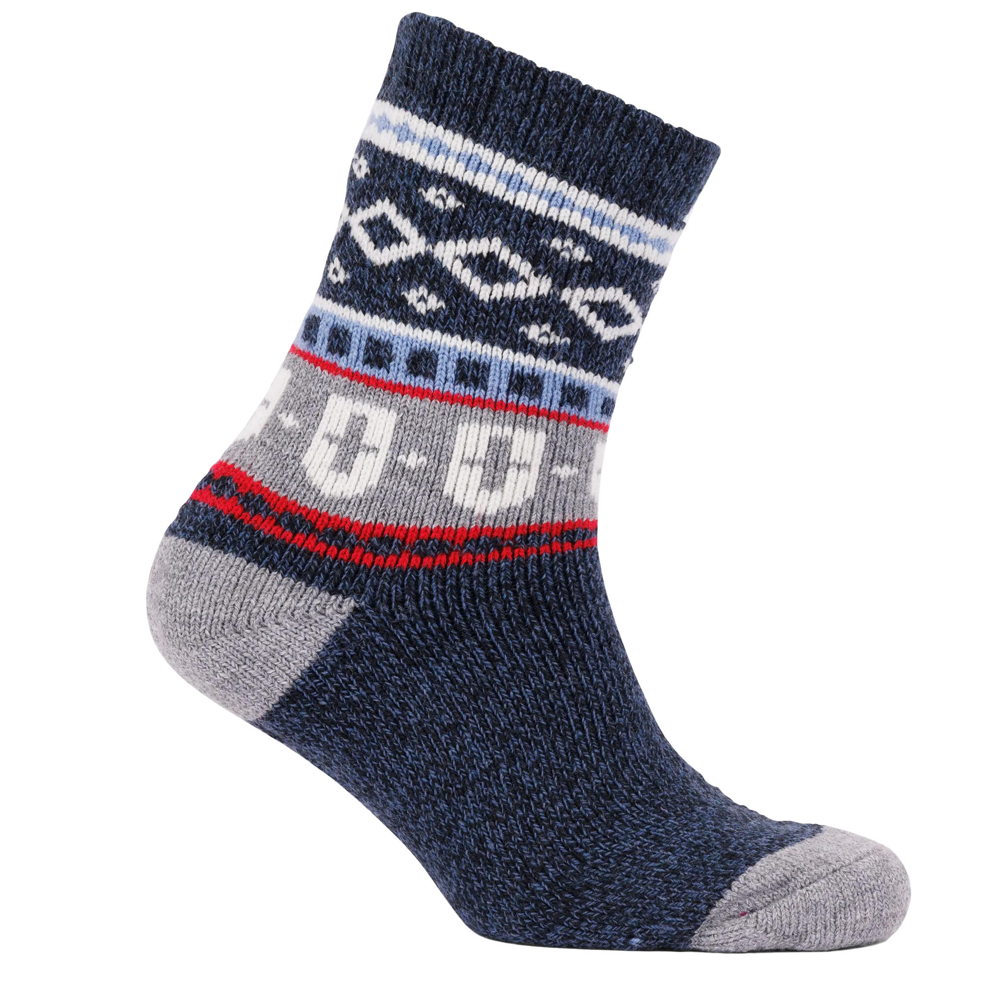 Unisex Adult Larsen Fair Isle Socks (Navy) 4/5