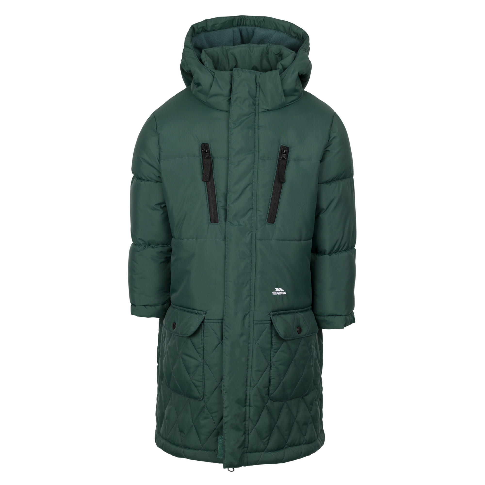 Trespass - Doudoune Longue Orrin Enfant (pin) - Doudoune Duvet - Bleu - 4 À 6 Ans - Decathlon