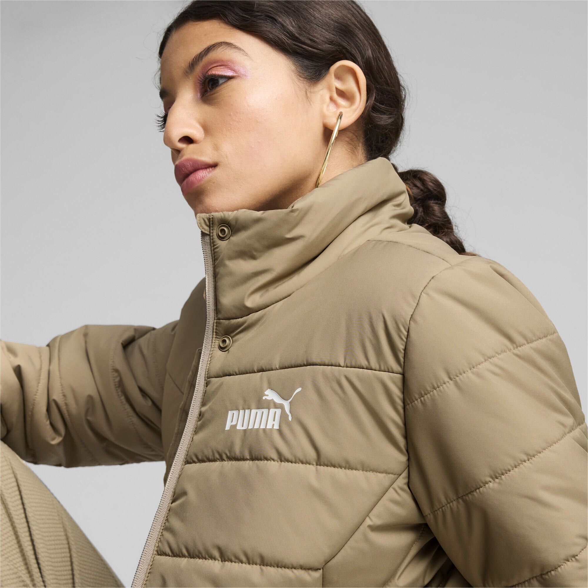 Chaqueta acolchada ESS+ Mujer PUMA Oak Branch Beige 6/7