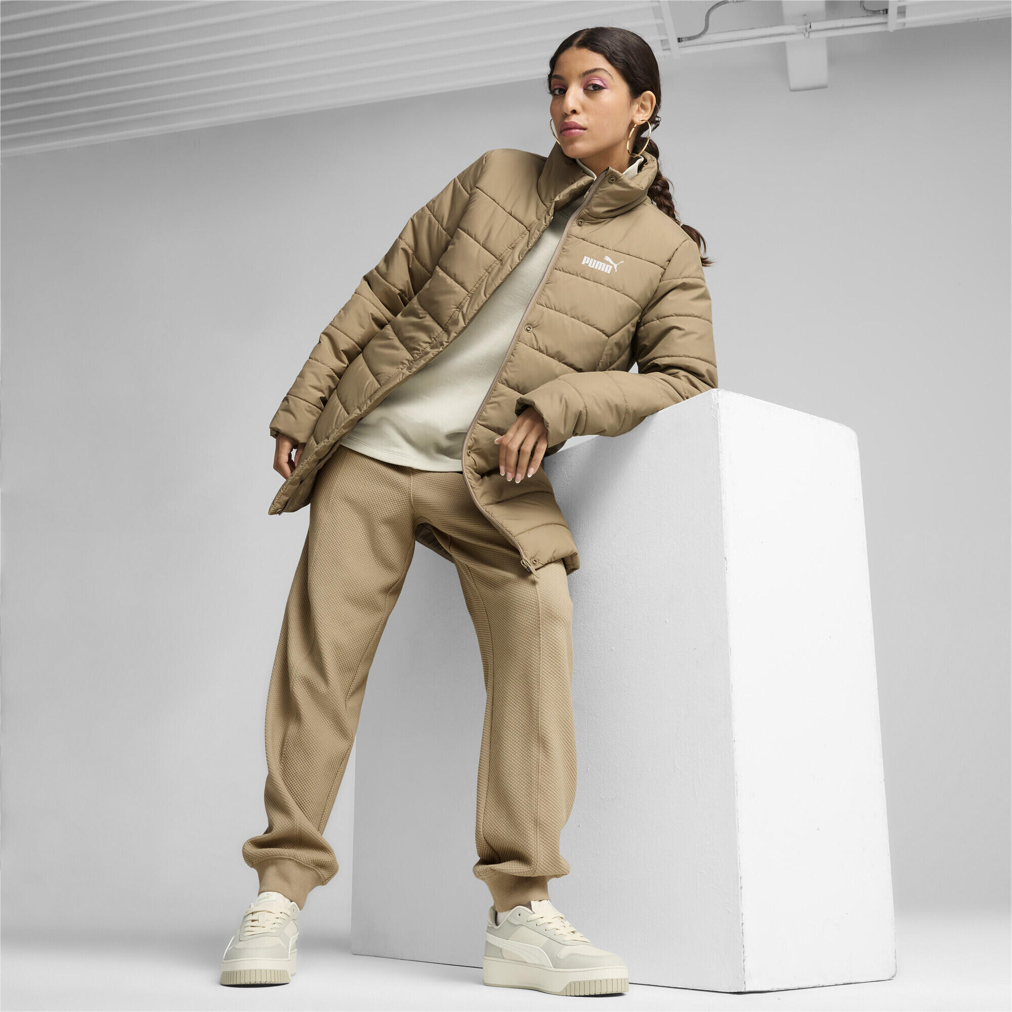 Chaqueta acolchada ESS+ Mujer PUMA Oak Branch Beige 7/7