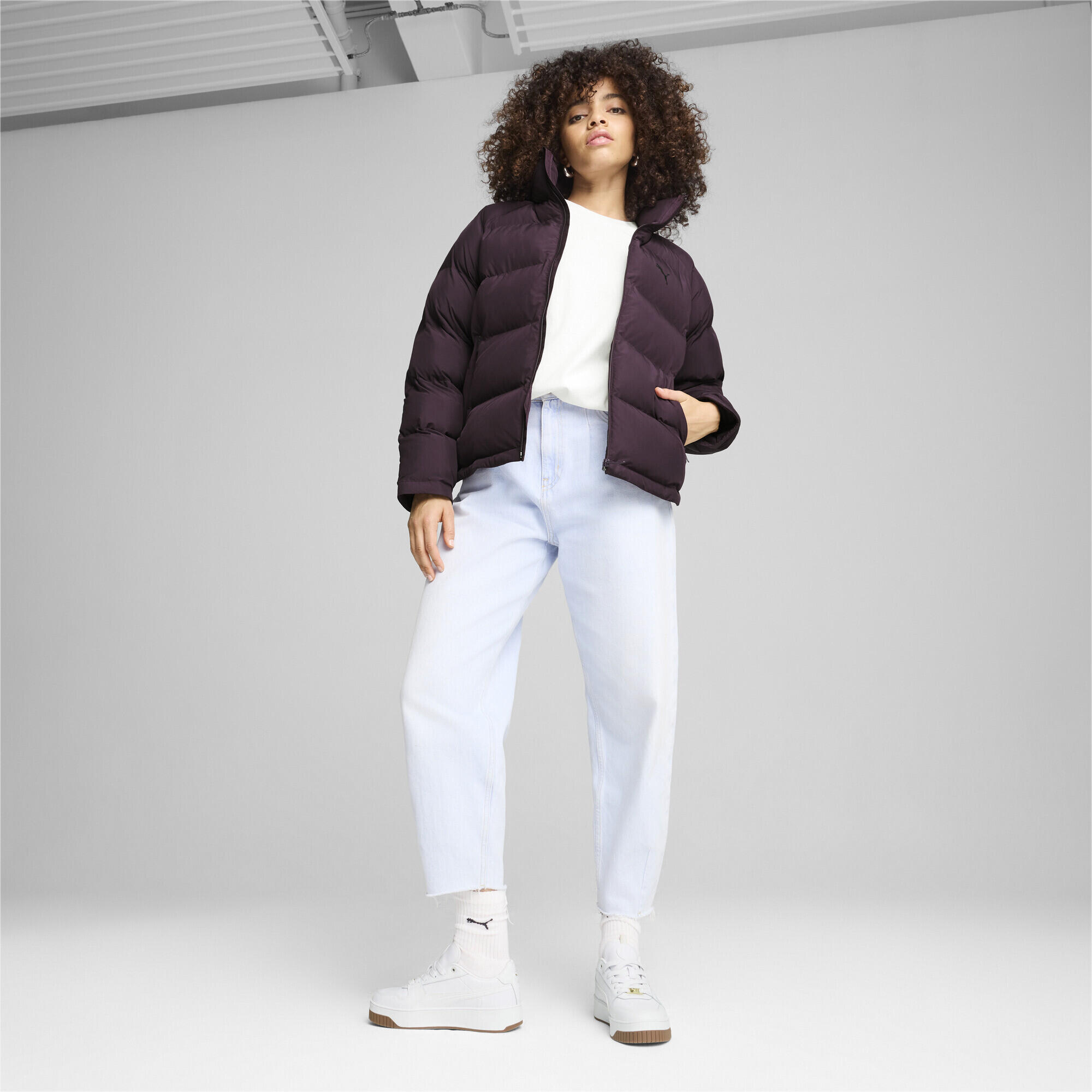 Monomaterial Jacke Damen PUMA Midnight Plum Purple 7/9