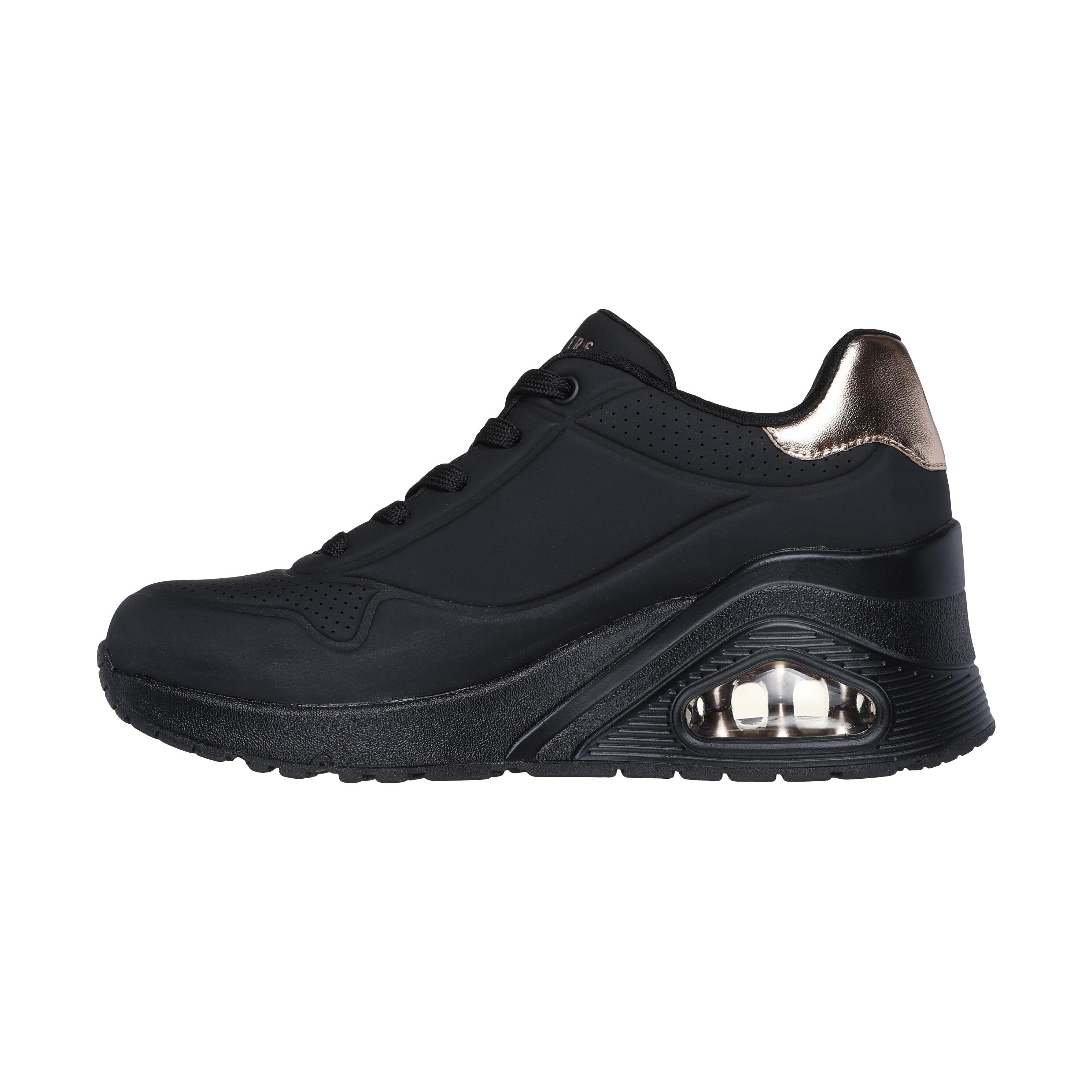 Zapatillas Skechers Mujer Uno Wedge HI Steps Negras