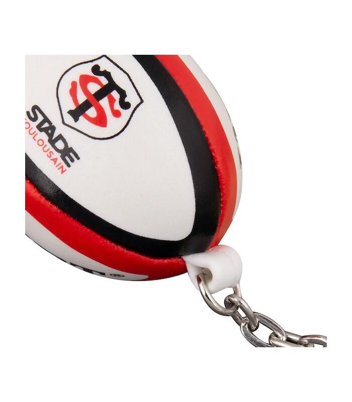 Llavero Oficial Del Stade Toulousain | Gilbert - Pelota De Rugby De Goma | Colección 100% Toulouse