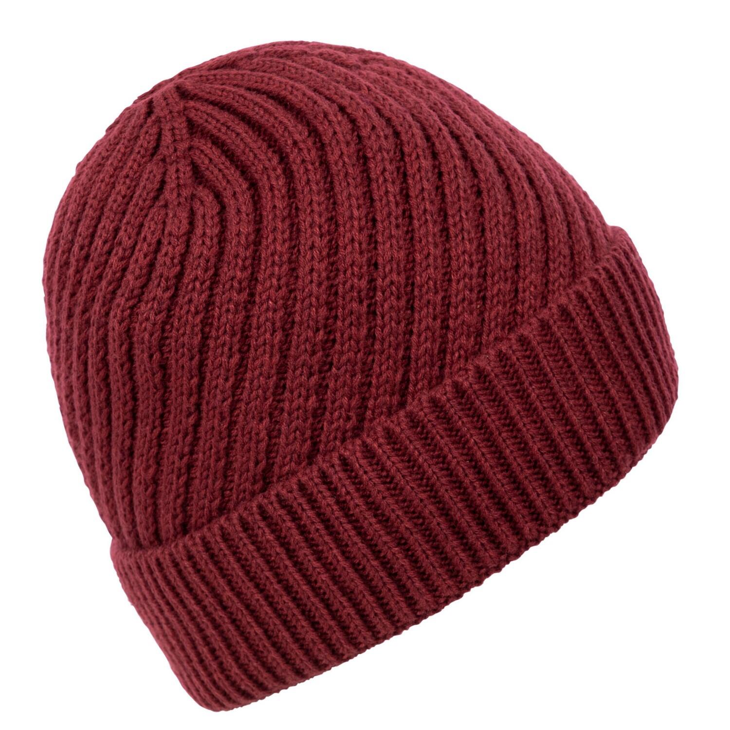 Gorro Beanie Torcido para Mujer Cereza Oscura 2/3
