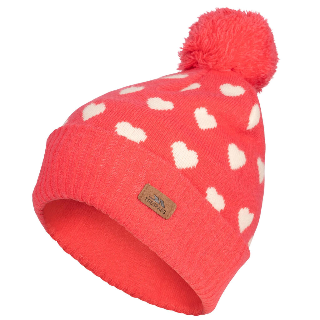 Girls Jude Pom Pom Beanie (Strawberry)