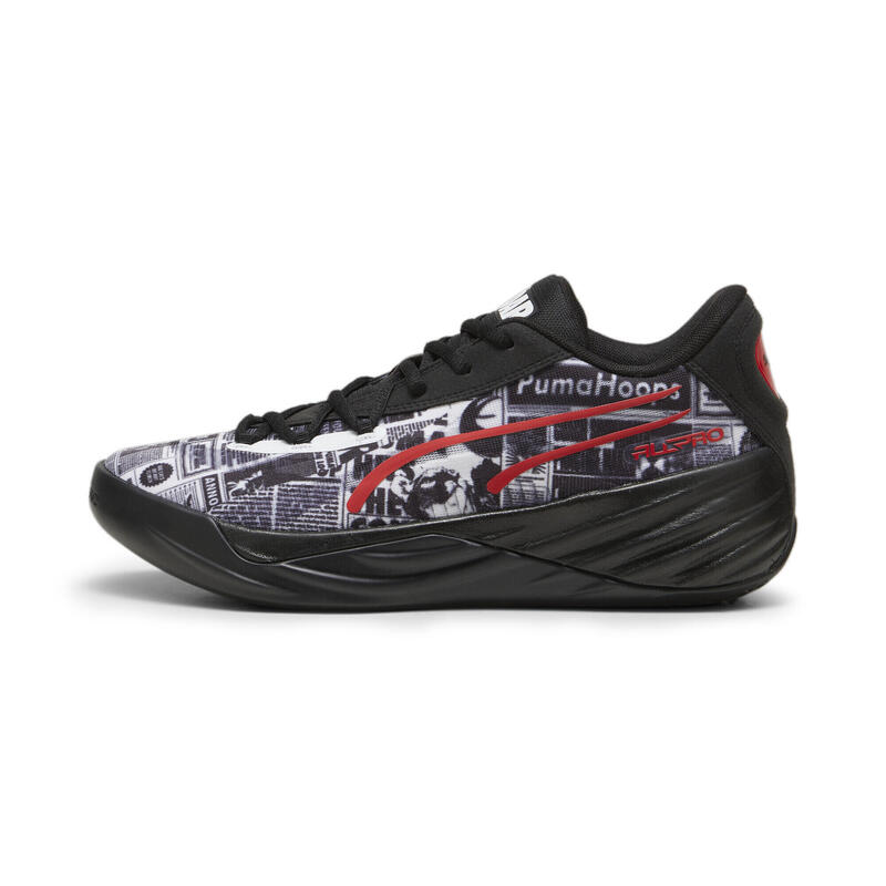 Pantofi de baschet All-Pro NITRO™ Media Day PUMA Black White For All Time Red