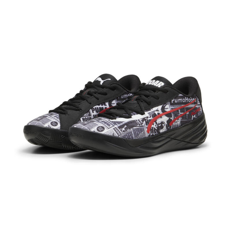 Pantofi de baschet All-Pro NITRO™ Media Day PUMA Black White For All Time Red